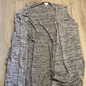 LuLaRoe Charcoal Sleeveless Cardigan